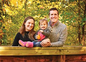 Family is everything! Dr. Bills with his wife, Emily, and his daughter, Caroline