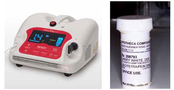 Figure 1: Diode laser, Figure 2: Topical anesthetic