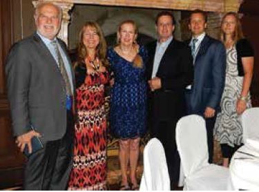 ESLO dinner at Lake Como. (left to right) Dr. Ron Roncone, his wife, Elizabeth; Dr. Blair Adams,his wife, Joselyn; Dr. Bren Bankhead, and his wife